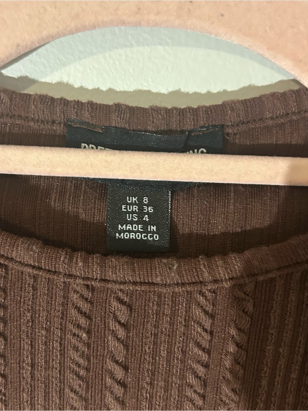 PrettyLittleThing Chocolate Ribbed Mini Dress - Picture 4 of 6